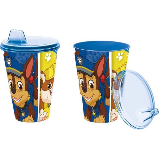 STOR KELÍMEK S PÍTKEM PAW PATROL 430 ML, PLAST, MODRÁ_hamashop