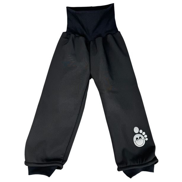 MODADETI Dětské softshellové kalhoty ADELLiNO s fleecem a reflexem černé