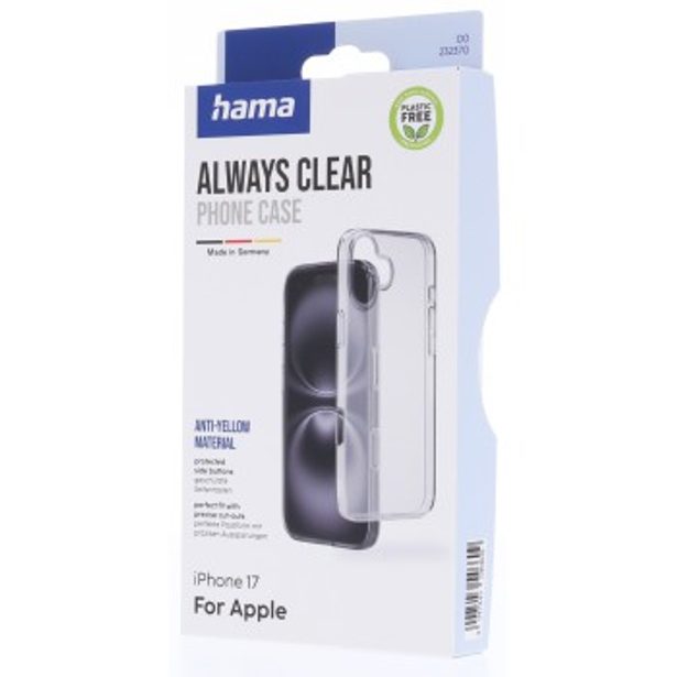 Hama Always Clear, kryt pro Apple iPhone 17, vždy průhledný, nežloutne