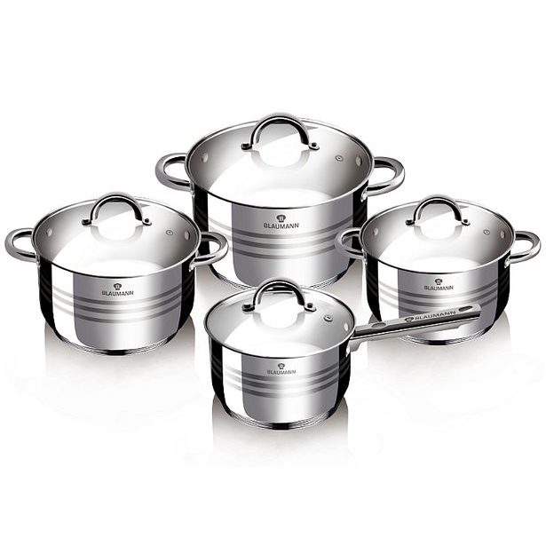 BLAUMANN Sada nádobí nerez 8 ks Jumbo Gourmet line BL-3115
