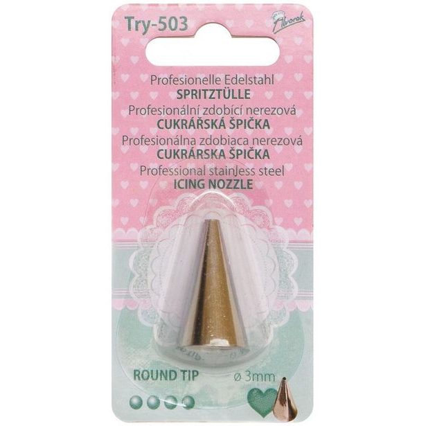 špička d18x30mm BOD d 3mm, TRY-503, zdobící, NR