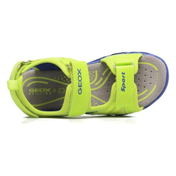 Detská letná obuv GEOX J SANDAL ANDROID BOY FLUO YELLOW/ROYAL