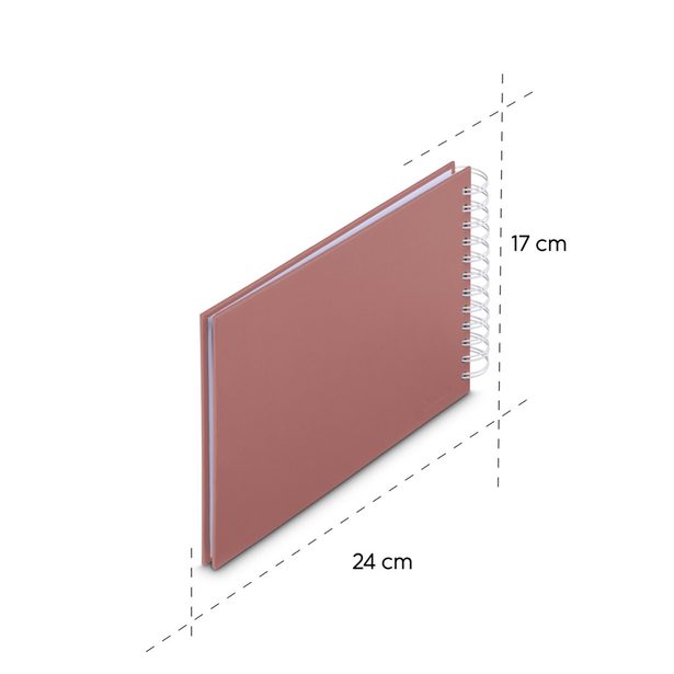 Hama album klasické spirálové FINE ART 24x17 cm, 50 stran, terra, bílé listy