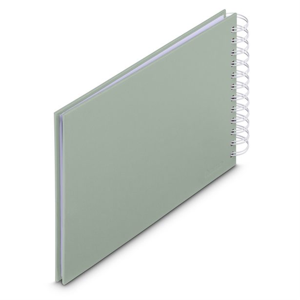 Hama album klasické spirálové FINE ART 24x17 cm, 50 stran, sage, bílé listy