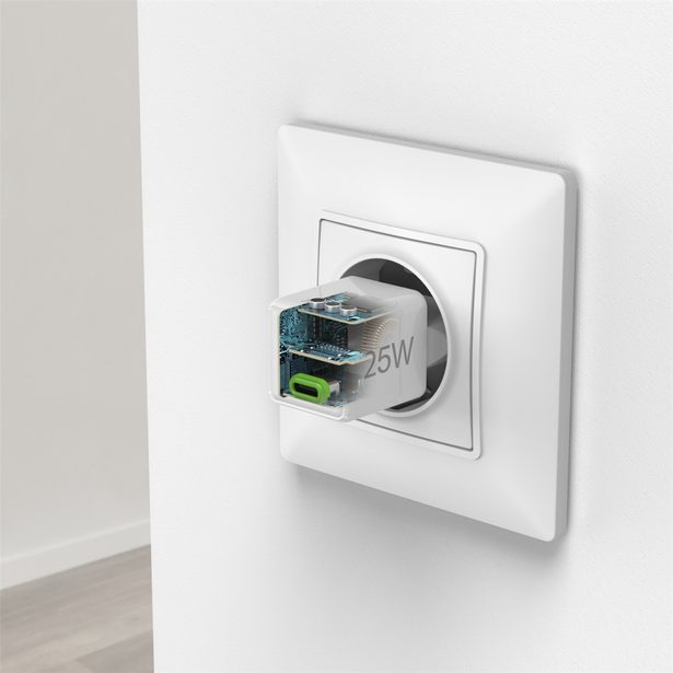 Hama rychlá USB nabíječka, USB-C PD/QC 25 W, super-mini