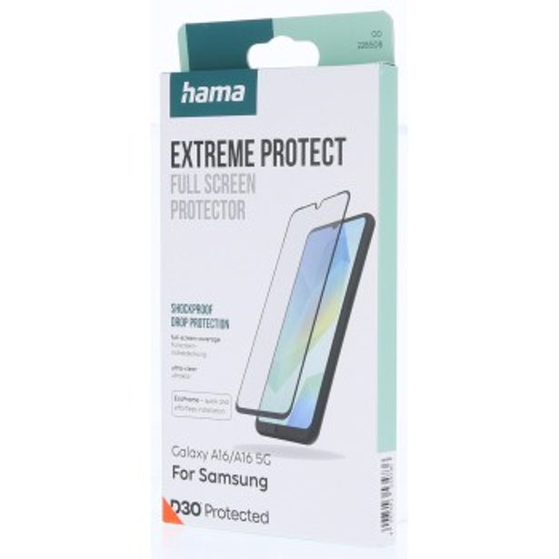 Hama Extreme Protect, ochranné sklo na displej pro Samsung Galaxy A16/A16 5G, licence D3O®