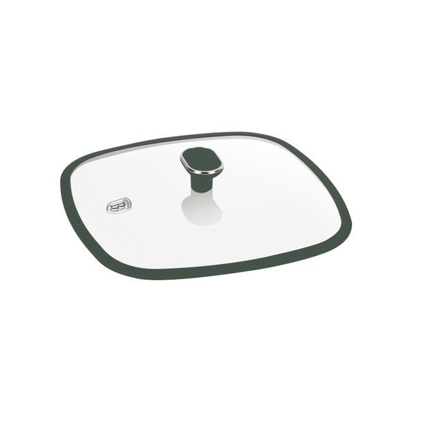 BERLINGERHAUS Pánev grilovací s titanovým povrchem a poklicí 28 cm Matte Green Collection BH-8162
