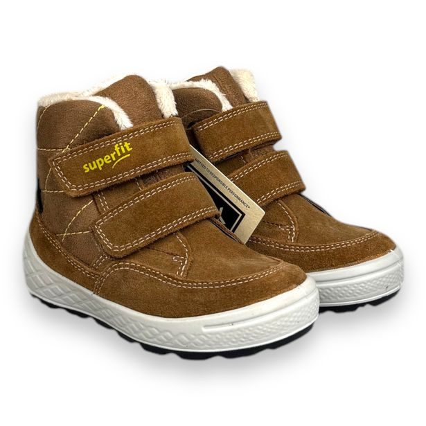 Superfit dětská zimní obuv 1-106314-3000 GROOVY 2.0 BRAUN/GELB