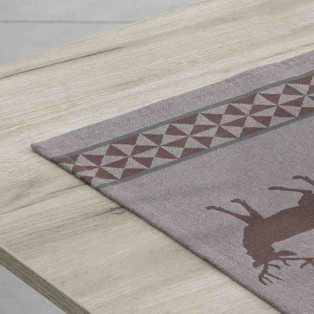 KELA Běhoun na stůl bavlněný Henrik hnědá KL-12267