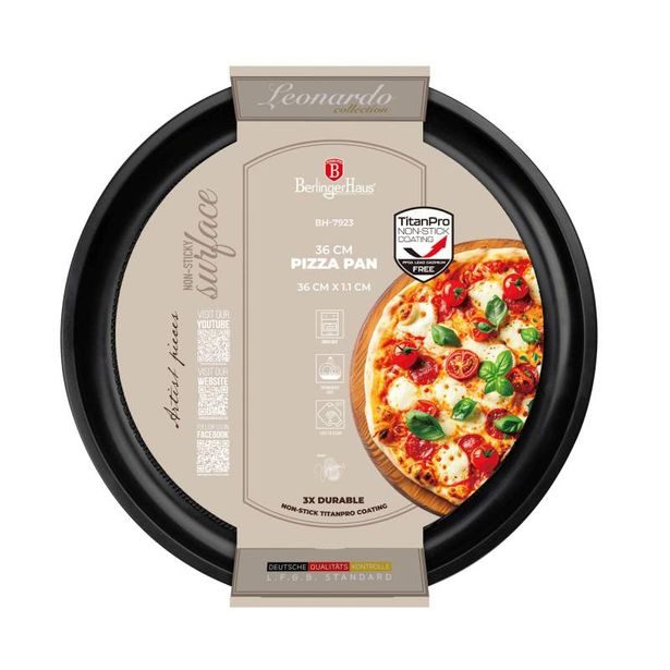 BERLINGERHAUS Pánev na pizzu s titanovým povrchem 36 cm Leonardo Collection BH-7923