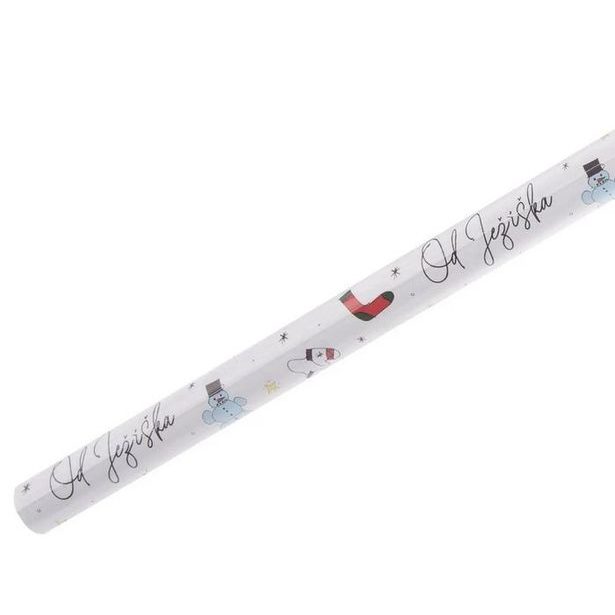 papír dárkový, vánoční, OD JEŽÍŠKA, 2ks, 100x70cm, v roli