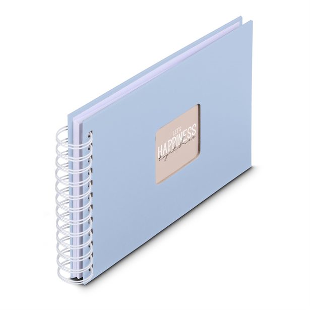 Hama album klasické spirálové FINE ART 24x17 cm, 50 stran, lagoon, bílé listy