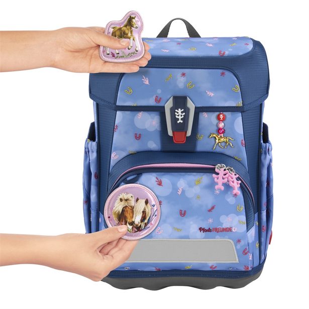 Školní aktovka CLOUD Spiegelburg, Pferdefreunde, Horse Friends- 5 dílný set, AGR certifikát