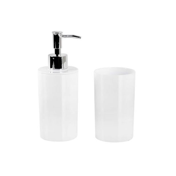 TORO DÁVKOVAČ MÝDLA A KELÍMEK, BÍLÁ, PLAST_hamashop