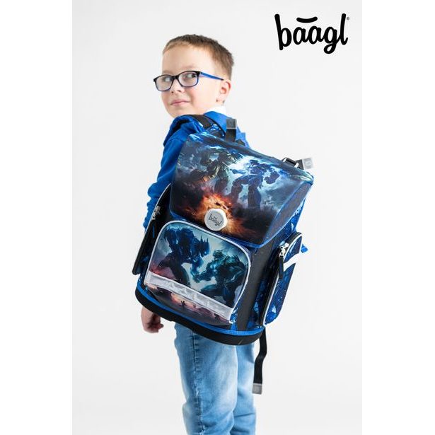 BAAGL 3 SET Ergo Roboti: aktovka, penál, sáček