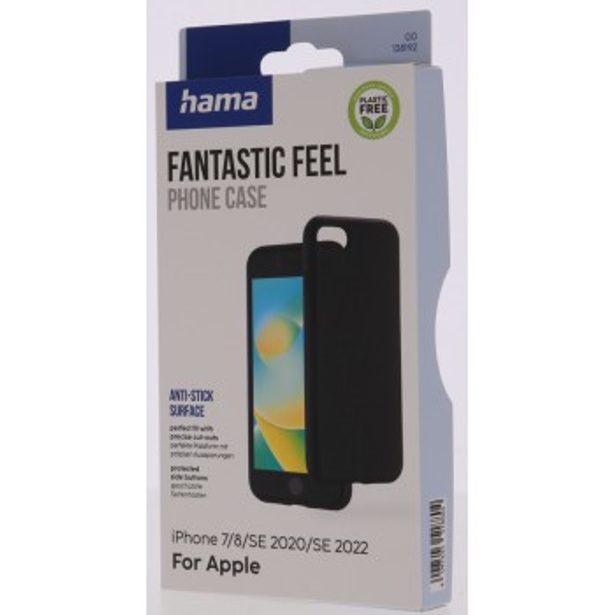 Hama Fantastic Feel, kryt pro Apple iPhone 7/8/SE 2020/SE 2022, hebký povrch, černý
