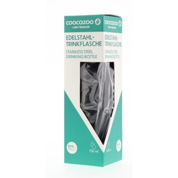 Nerezová lahev Coocazoo 0,75 l, černá/modrá