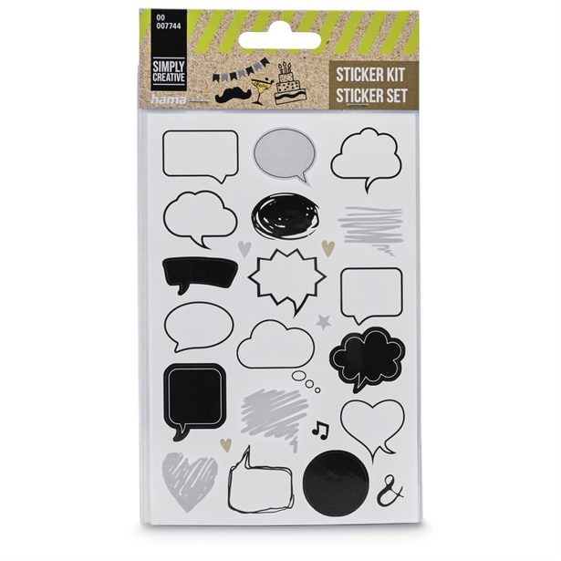 Hama samolepky pro kreativní tvorbu II, různé motivy, balení 54 setů (cena je uvedená za 1 set)