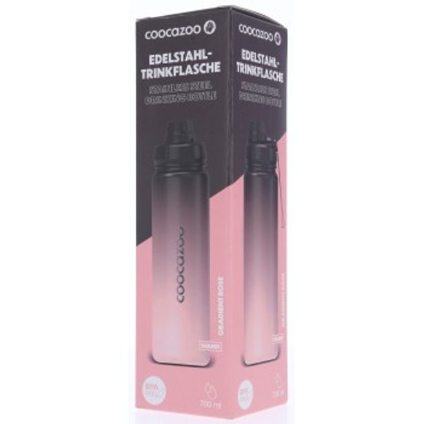 Izolovaná láhev na pití z nerezové oceli coocazoo 0,7 l, Gradient Rose