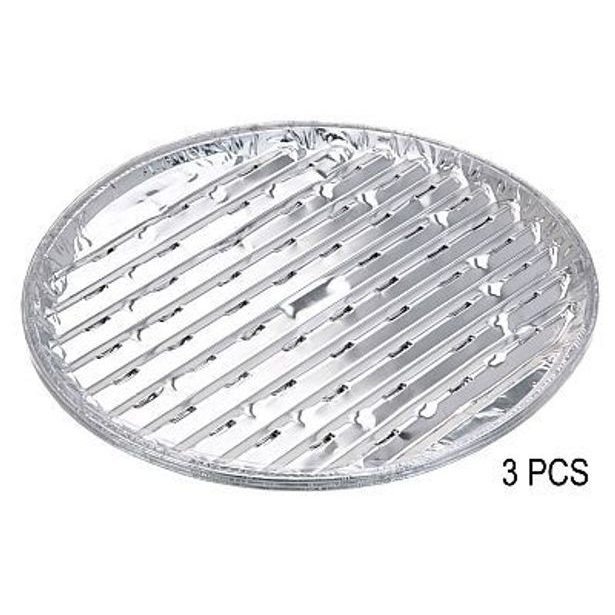 tácek gril.3ks d35x1,5cm kulatý, děrovaný, Al