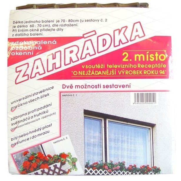zahrádka okenní HNĚDÁ 70-80cm, plast