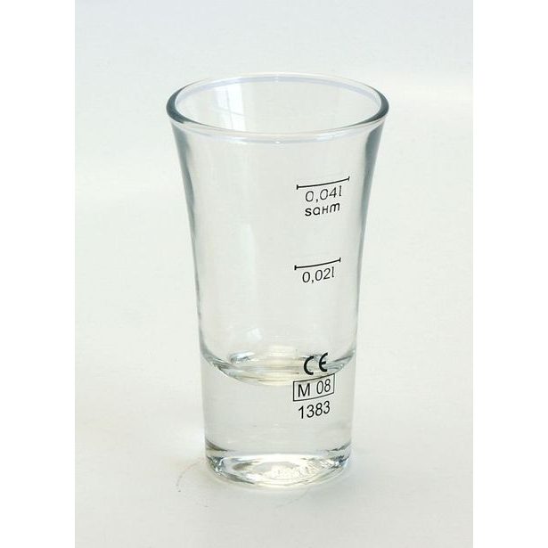 sklen. 20/40ml, 1ks, SENIOR cejch. panák (min.obj.6ks)