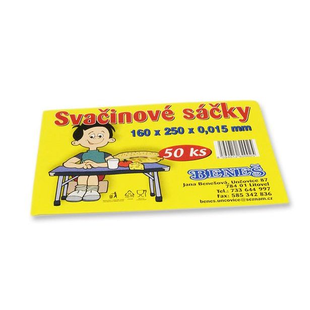 sáčky 16x25cm- 50ks-svačinové, MI