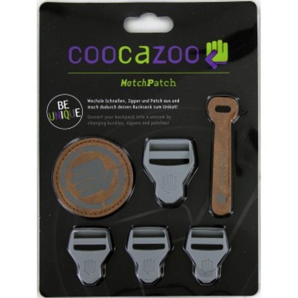 CoocaZoo MatchPatch doplňková sada, syntetická kůže Grey Melange