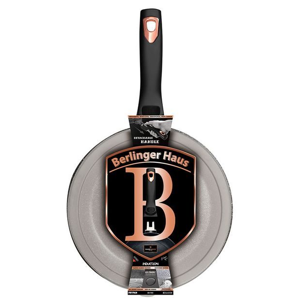 BERLINGERHAUS Pánev s odnímatelnou rukojetí + víko 24 cm Black Rose Collection BH-1951