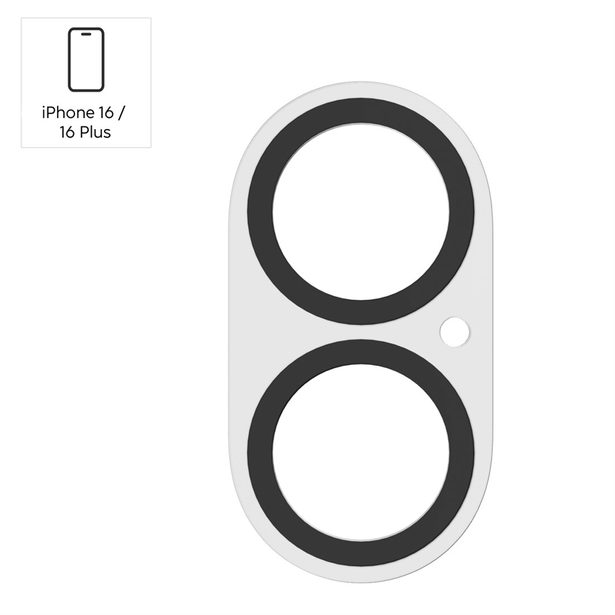 Hama Cam Protect, ochranné sklo fotoaparátu pro Apple iPhone 16/16 Plus, průhledné