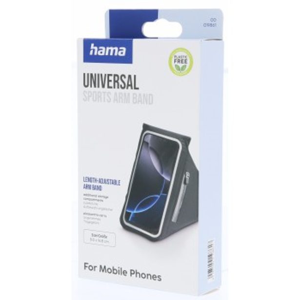 Hama sportovní pouzdro na mobil, na rameno, pro zařízení 6,5"-6,9"/16,8x8 cm, černé