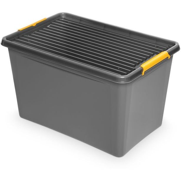 box 60,0l SOLIDST.-1732, 58x39x35cm, koleč., grafit, plast