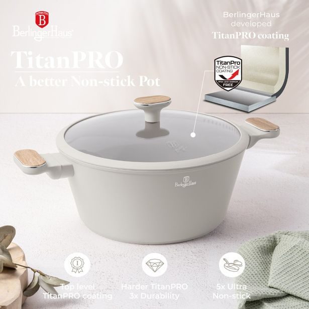 BERLINGERHAUS Sada nádobí s titanovým povrchem 15 ks Sahara Nordic Collection BH-8325