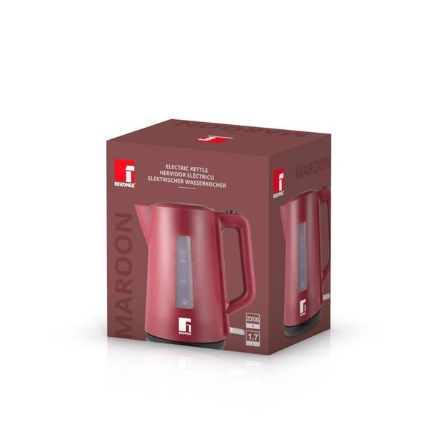 BERGNER Rychlovarná konvice 1,7 l 2200W MAROON BG-51040-RD