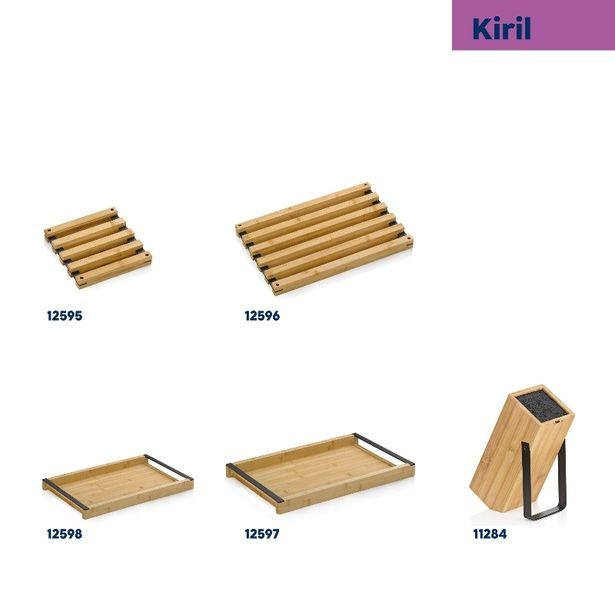 KELA Blok na nože Kiril černý 24,0x11,0x21,0cm KL-11284