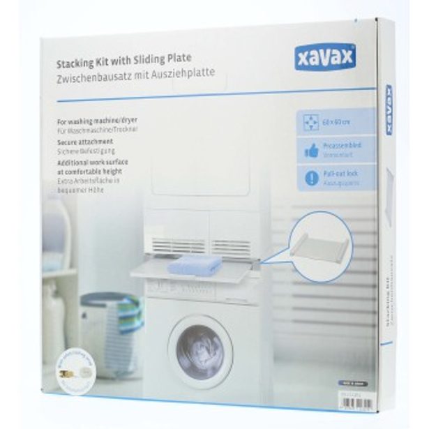 Xavax spojovací mezikus pro pračku/sušičku, s výsuvnou poličkou, univerzální