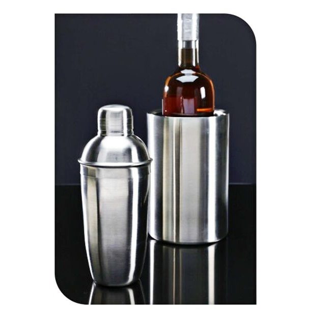EXCELLENT HOUSEWARE Barmanská sada nerez shaker + chladič na lahve KO-A12441330