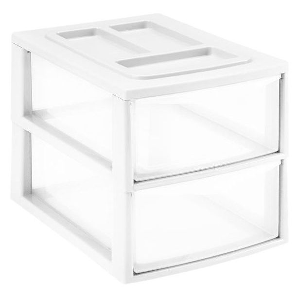 heidrun REGÁL SE DVĚMA ŠUPLÍKAMI 38X27X26CM, PLAST_hamashop