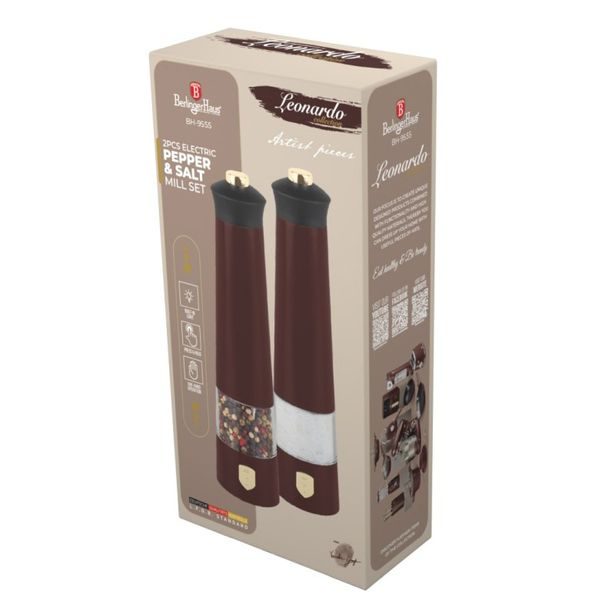 BERLINGERHAUS Mlýnek na pepř a sůl sada 2 ks Leonardo Collection BH-9555
