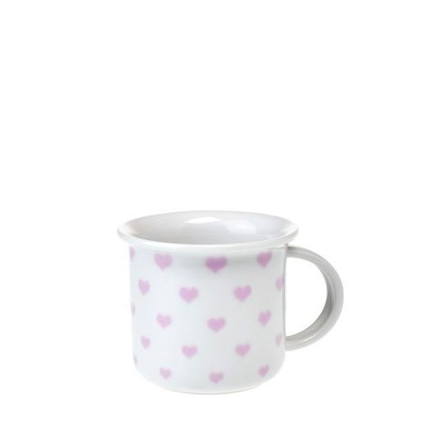 hrnek 100ml TINA - RŮŽ.SRDÍČKA, čes.porcelán