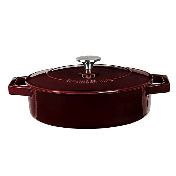BERLINGERHAUS Pekáč litinový s poklicí 26 cm Burgundy Line BH-6498
