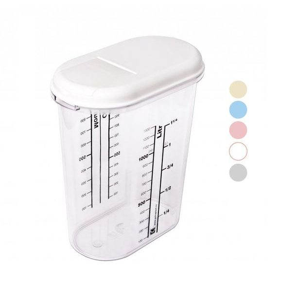 dóza 1,50l OVÁL na syp.potr, mix barev, plast