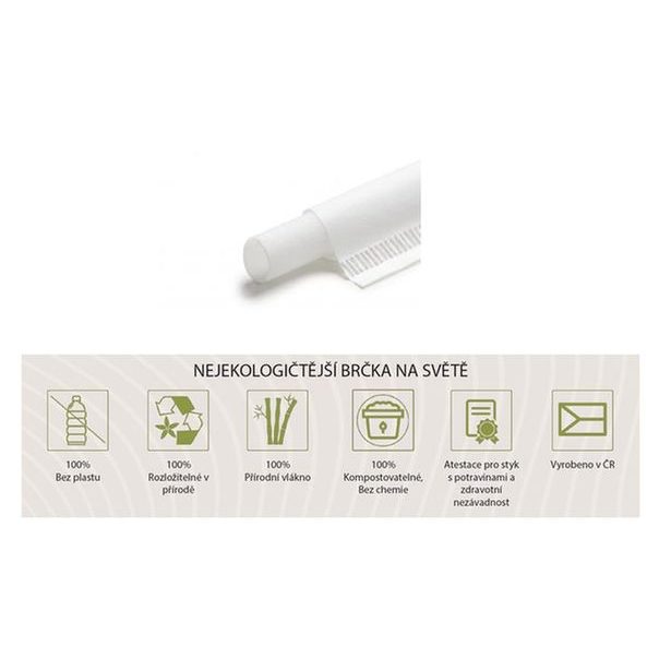 brčko d12mm, 23cm, 80ks-hyg.balená, PEARL WHITE, ECO 100%rec.