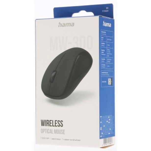 Hama bezdrátová optická myš MW-300 v2, tichá, černá