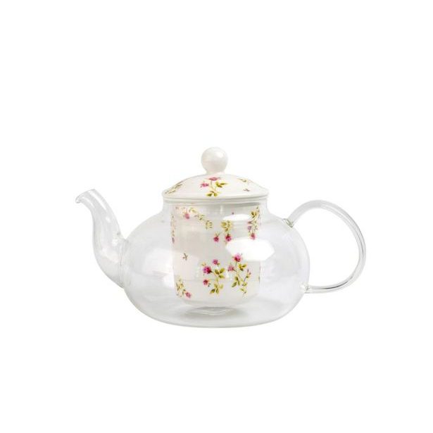 TORO KONVICE NA ČAJ RŮŽE,SKLO,KERAM.VÍČKO A SÍTKO 0,6L_hamashop