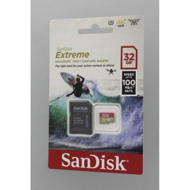 SanDisk Extreme micro SDHC 32 GB 100 MB/s A1 Class 10 UHS-I V30,adapter,akční kamery NÁHR.ZA 173360