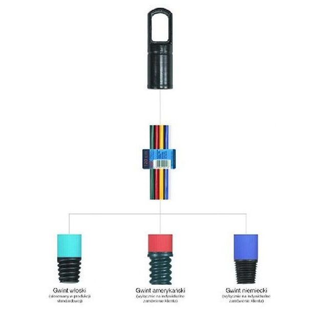 hůl 120cm STANDARD hrubý závit