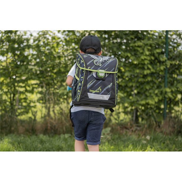 Školní aktovka - 3-dílný set, Baggymax Fabby Drak