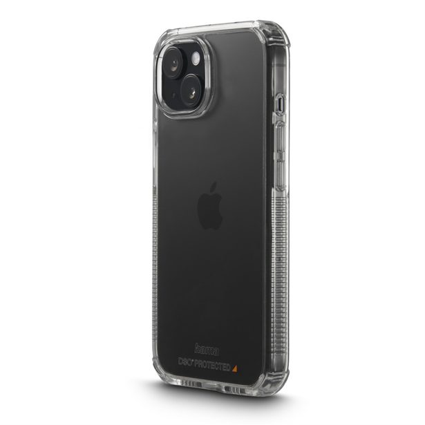 Hama Extreme Protect, kryt pro Apple iPhone 15, materiál D3O®, nežloutne, průhledný