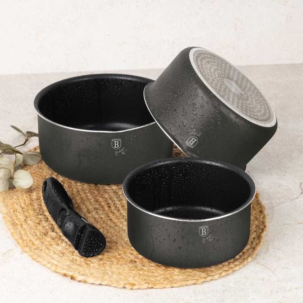 BERLINGERHAUS Sada nádobí s titanovým povrchem 12 ks Antracit Collection BH-8252